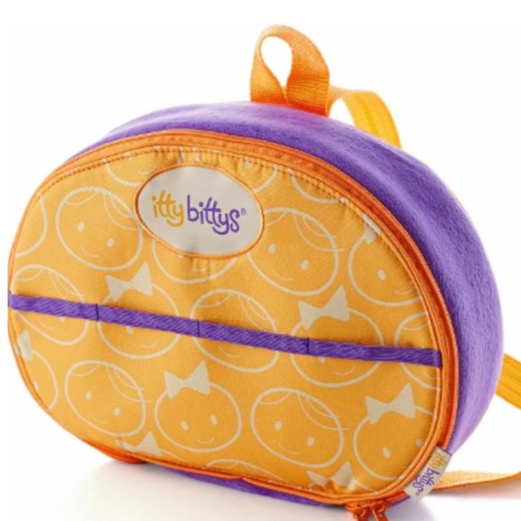 Hallmark Kids Itty Bitty Bittys Play Tote Backpack Purple Yellow - Picture 2 of 2